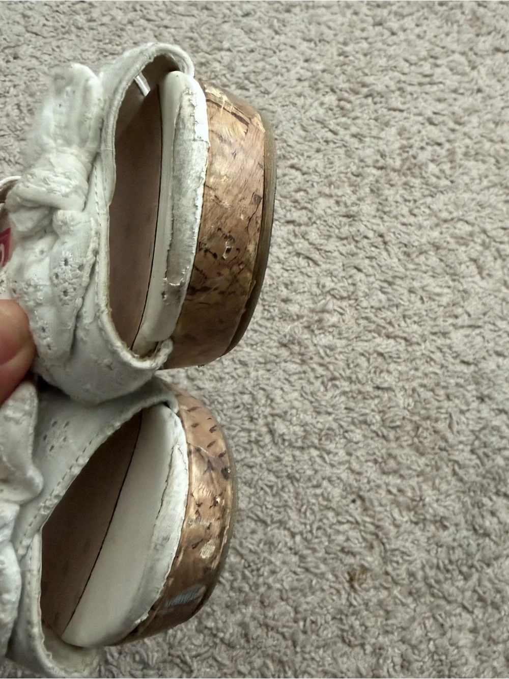pop White Bow Dress Wedges for Kids